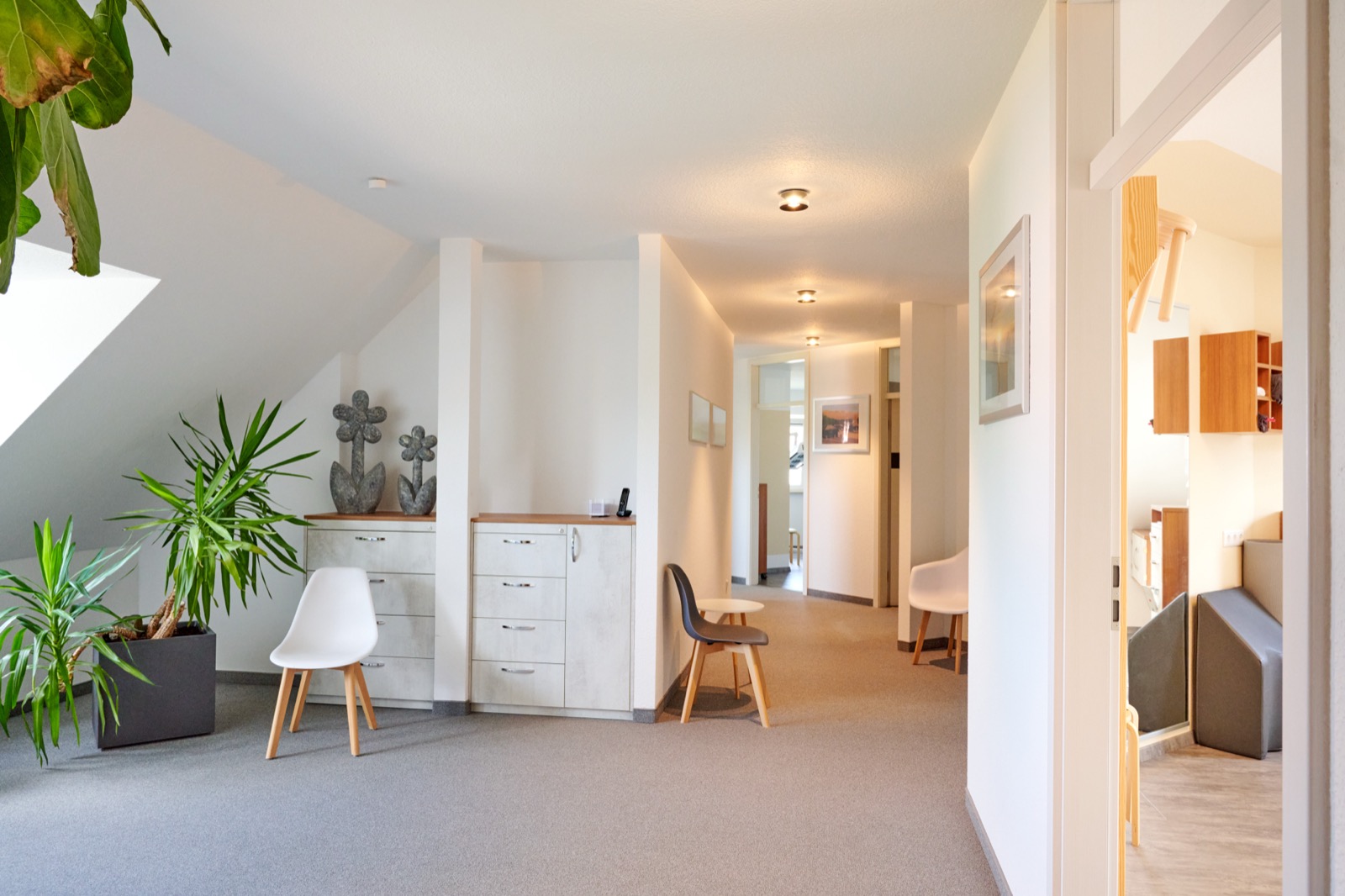 Flur und Empfang im Obergeschoss